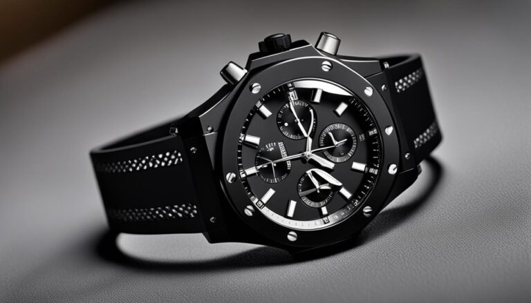 Jam tangan Hublot dengan karet alami