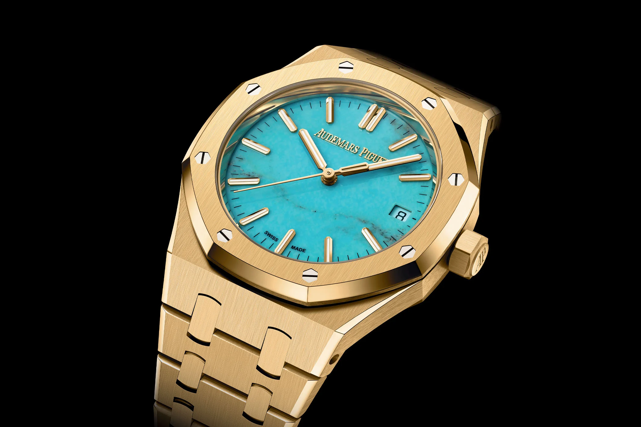 Audemars-Piguet-Royal-Oak-Selfwinding-37mm-Yellow-Gold-Turquoise-Dial-15550BA-1