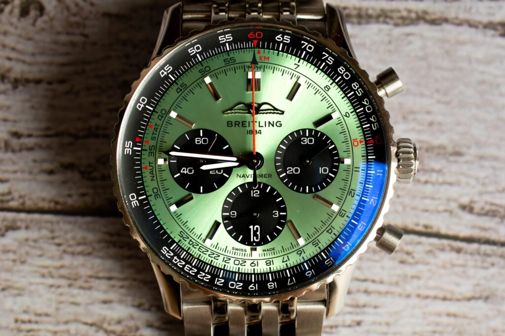 Breitling-Navitimer-B01-Chronograph-43-Green-AB0138-Front-Shot-1024x683